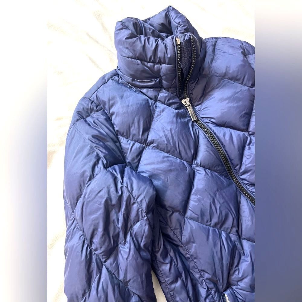 Michael Kors Packable Down Fill Dark Blue Puffer Coat Long Winter Jacket Size XS - Picture 2 of 16